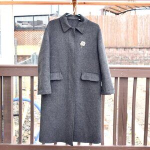 Dark Gray 40% Wool Coat - Uniqlo and JW Anderson Women Outwear